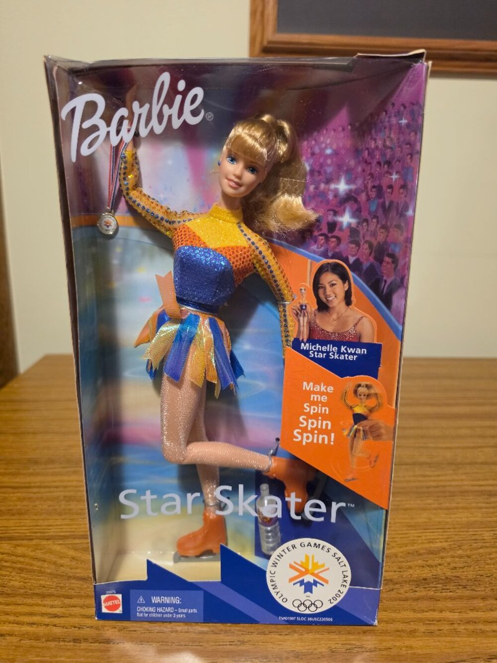 2002 Salt Lake Olympic Star Skater Barbie Michelle Kwan #53375 NIB 1997 Vintage